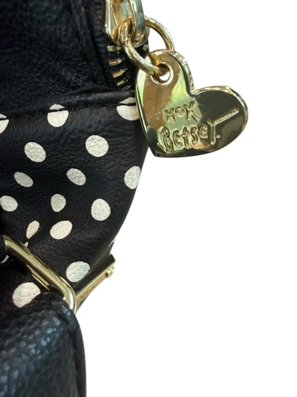 Betsy Johnson BLack Studded Bow Miniature Floral Polka Dot Backpack  Kitsch